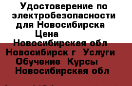 Удостоверение по электробезопасности для Новосибирска › Цена ­ 5 900 - Новосибирская обл., Новосибирск г. Услуги » Обучение. Курсы   . Новосибирская обл.